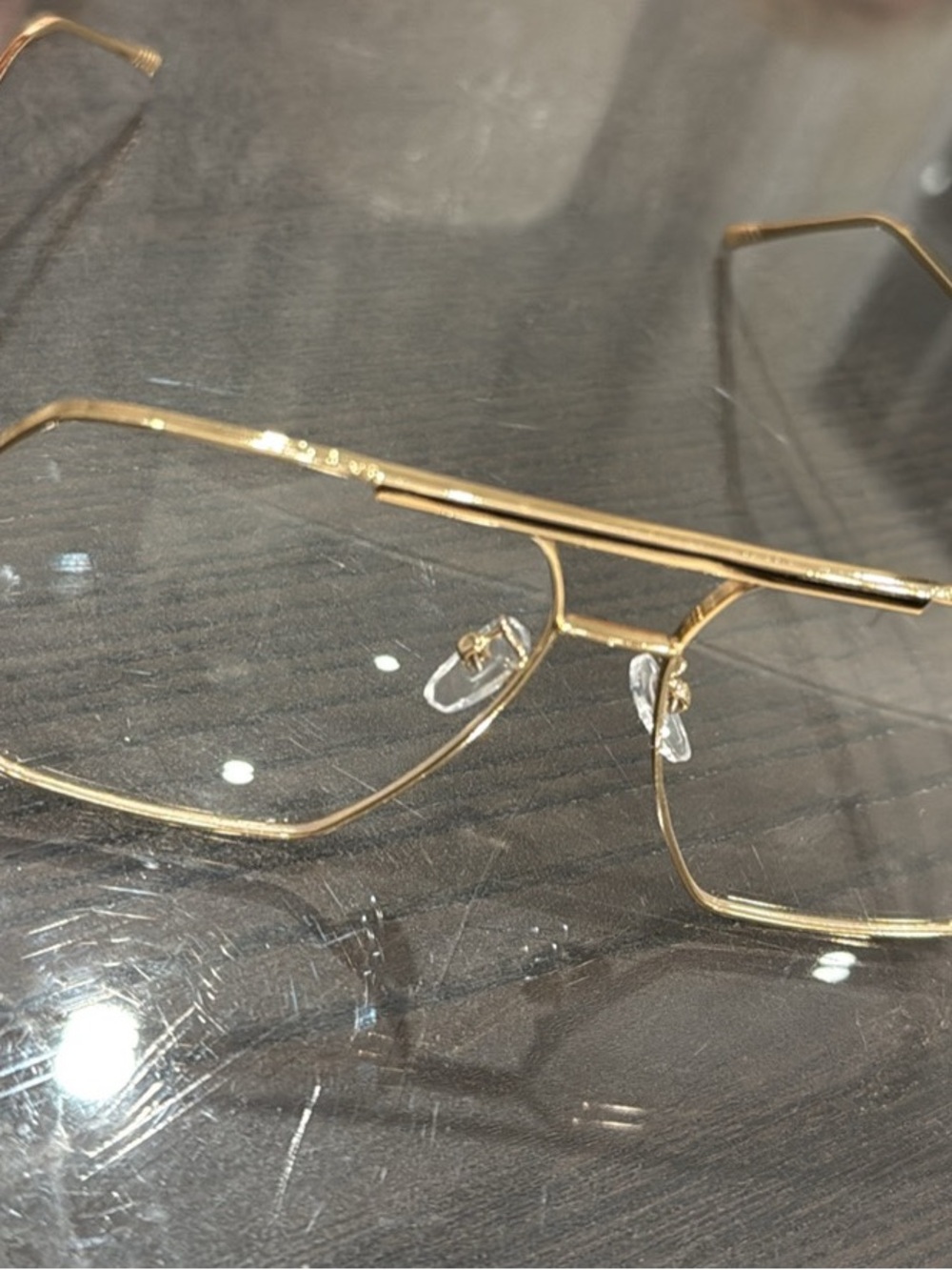 Gold Metal Aviator-Style Women's Sunglasses